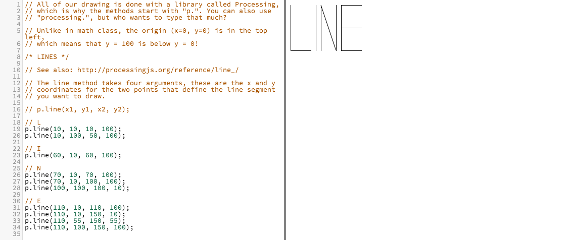 Lines & coordinates